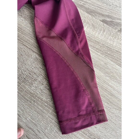 Lululemon Inspire Tight II Womens 4 Magenta Berry Mesh 23” Athletic Drawstring - Picture 12 of 12